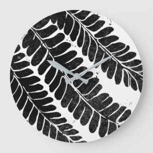 Grande Horloge Ronde Hawaiian Haole Koa- leucaena feuille