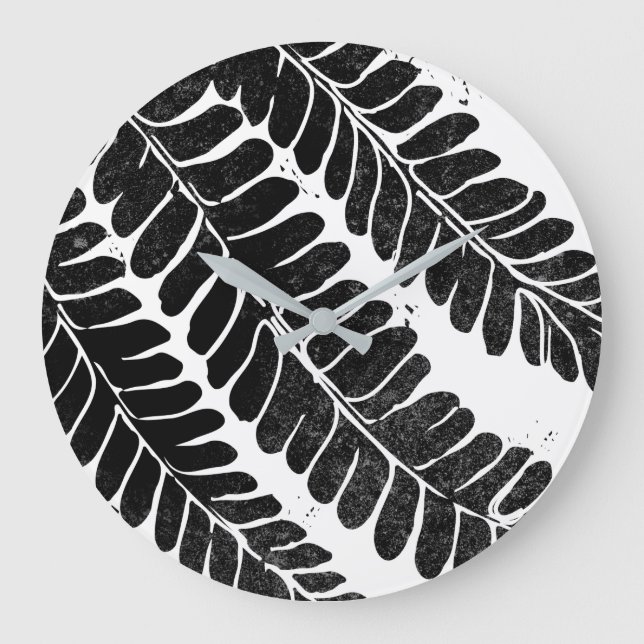 Grande Horloge Ronde Hawaiian Haole Koa- leucaena feuille (Recto)