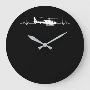 Grande Horloge Ronde Heartbeat pour pilotes et aviateurs
