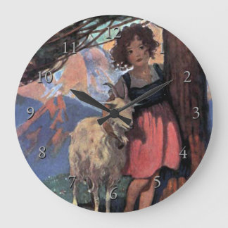 Grande Horloge Ronde Heidi par Jessie Willcox Smith