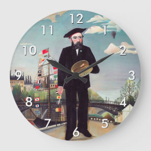 Grande Horloge Ronde Henri Rousseau - Moi Portrait-Paysage