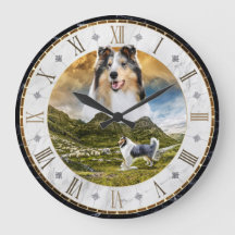 Herbe de mouton Bleu Merle Rough Collie Chien -