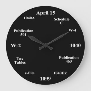 Grande Horloge Ronde Heure d'imposition pour l'étudiant comptable compt