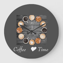 Heure du café de l'horloge murale