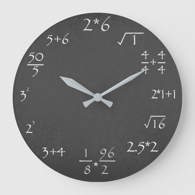 Grande Horloge Ronde Heure mathématique du tableau de bord (Recto)