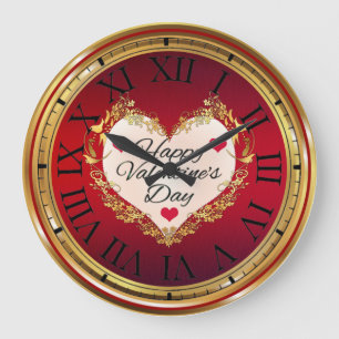 Grande Horloge Ronde Heureuse Sainte-Valentin