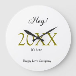 Grande Horloge Ronde Hey it's new year add year gold black simple. Mini