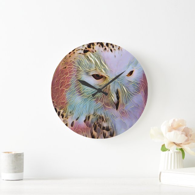 GRANDE HORLOGE RONDE HIBOU (Maison)