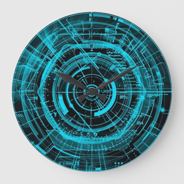 Grande Horloge Ronde High tech Digital Time Space Physics (Recto)