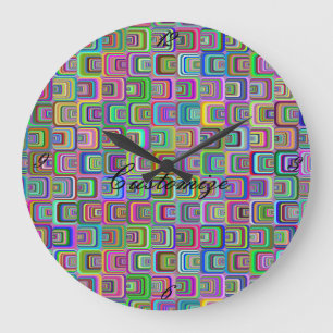 Grande Horloge Ronde Hippie-style psychédélique super Thunder_Cove