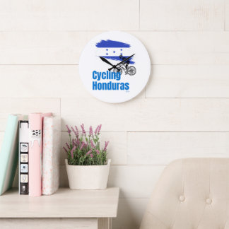 Grande Horloge Ronde Honduras Cyclisme Reloj de Pared