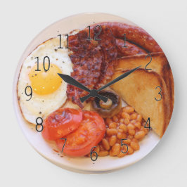 Grande Horloge Ronde Horaire de nouveauté du petit-déjeuner anglais com
