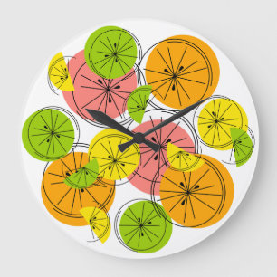 Grande Horloge Ronde Horaire des agrumes