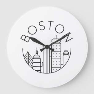 Grande Horloge Ronde Horizon de la ville de Boston, horizon de Boston m