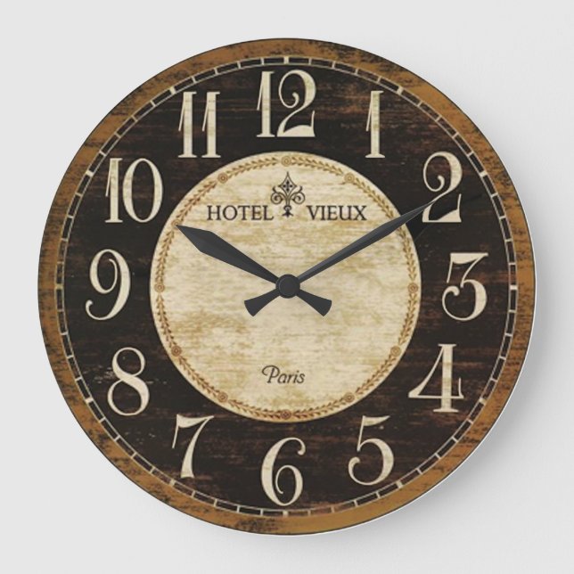 Grande Horloge Ronde Hôtel Clock (Recto)