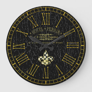 Grande Horloge Ronde Hôtel vintage de Français de regard