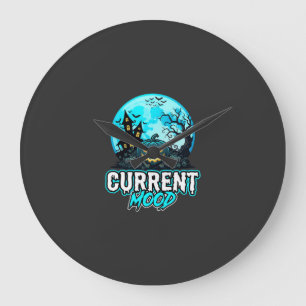Grande Horloge Ronde Humeur actuelle d'Halloween Citrouille ensorcelée