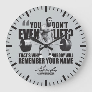 Grande Horloge Ronde Humour De Salle De Sport Abraham Lincoln - Avez-Vo