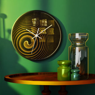 Grande Horloge Ronde Hypnosis Abstract Art Round