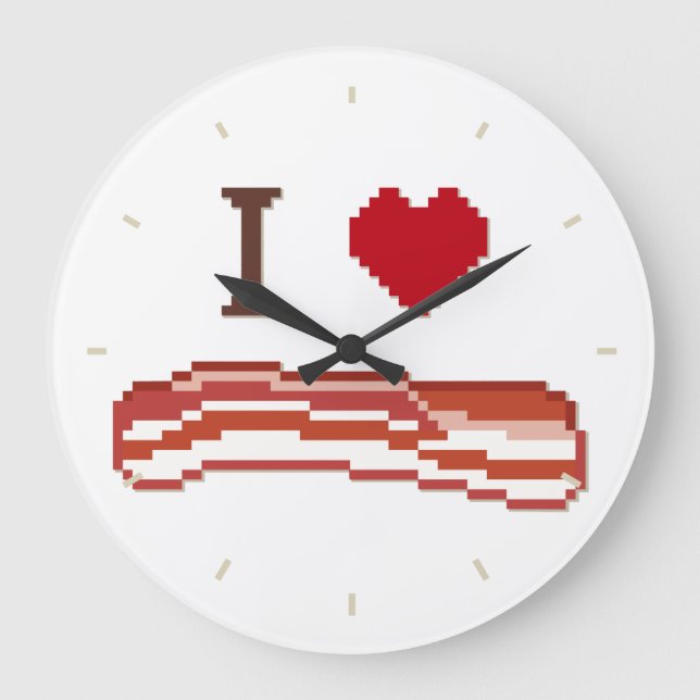 Grande Horloge Ronde I Love Bacon (Recto)
