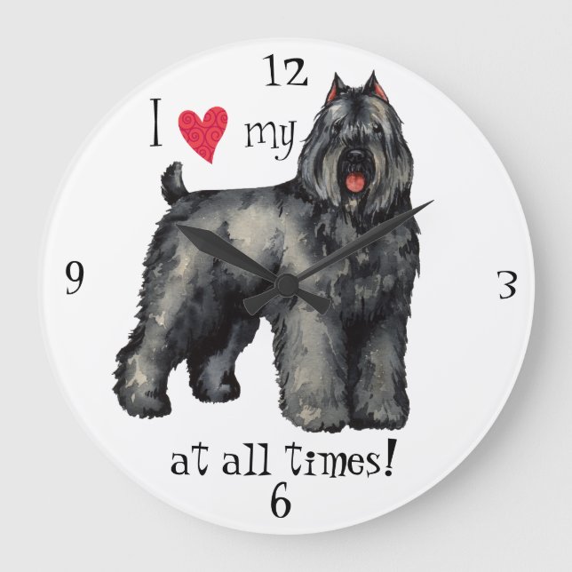 Grande Horloge Ronde I Love my bouvier (Recto)