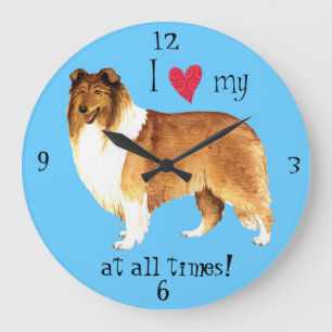 Grande Horloge Ronde I love my collie