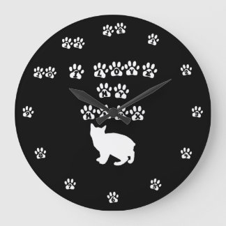 Grande Horloge Ronde I Love My Manx— White Text