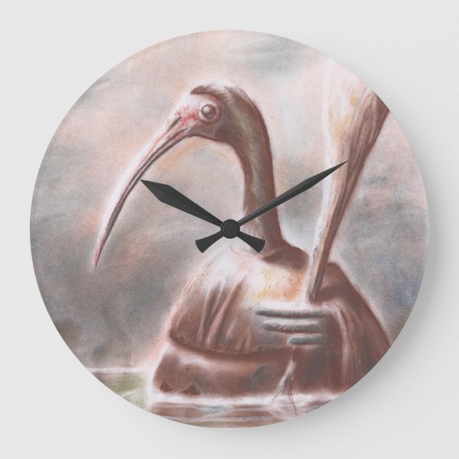Grande Horloge Ronde Ibis Tapicuru relógio de parede (Recto)