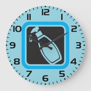 Grande Horloge Ronde Icône de flacon de pompe de distributeur de savon 