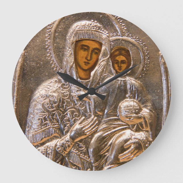 Grande Horloge Ronde Icône orthodoxe (Recto)