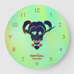 Grande Horloge Ronde Icône principale du peloton   Harley Quinn de