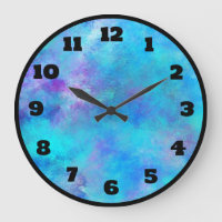 Icy Blue and Purple Watercolor Abstract