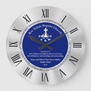 Grande Horloge Ronde Idées-cadeaux personnalisables pour les enseignan