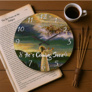 GRANDE HORLOGE RONDE IL VIENT BIENTÔT FEMME