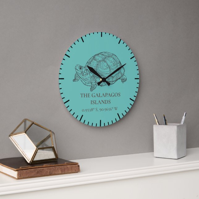 Grande Horloge Ronde Îles Galapagos Latitude & Longitude (Bureau)