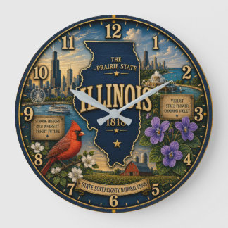 Grande Horloge Ronde Illinois Prairie State