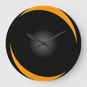 Grande Horloge Ronde Illusion moderne noire audacieuse CricketDiane