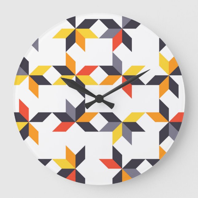Grande Horloge Ronde Illustration cool urbaine, ludique, colorée, tenda (Recto)