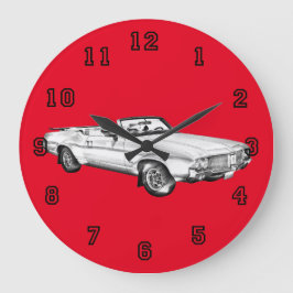 Grande Horloge Ronde Illustration de voiture 1971 Oldsmobile Cutlass Su