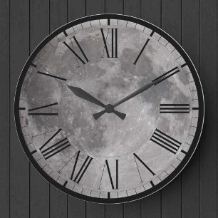 Grande Horloge Ronde Image d'astronomie de la pleine lune