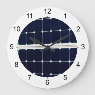 Grande Horloge Ronde Image du panneau d'alimentation solaire