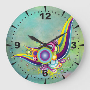 Grande Horloge Ronde Imaginaire Abstrait