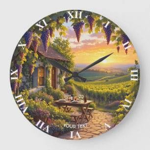 Grande Horloge Ronde Imaginaire Cute Vineyard Cottages Fields