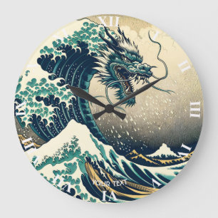 Grande Horloge Ronde Imaginaire mignon mythique Dragon japonais