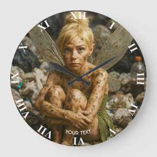 Grande Horloge Ronde Imaginaire mignonne petite créature sale