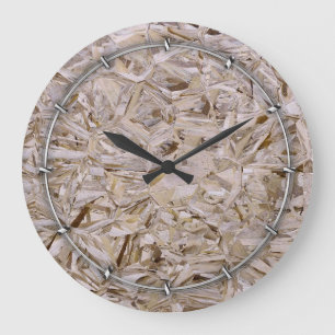 Grande Horloge Ronde Impression de feuilles en contreplaqué de construc