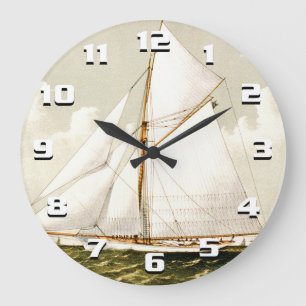 Grande Horloge Ronde Impression de voilier