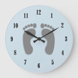Grande Horloge Ronde Imprimantes pieds nus