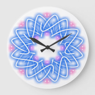Grande Horloge Ronde Imprimés Kaleidoscope