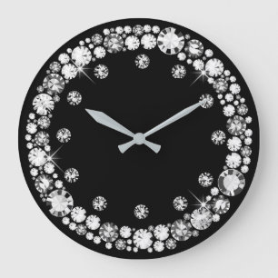 Grande Horloge Ronde Infini de diamant